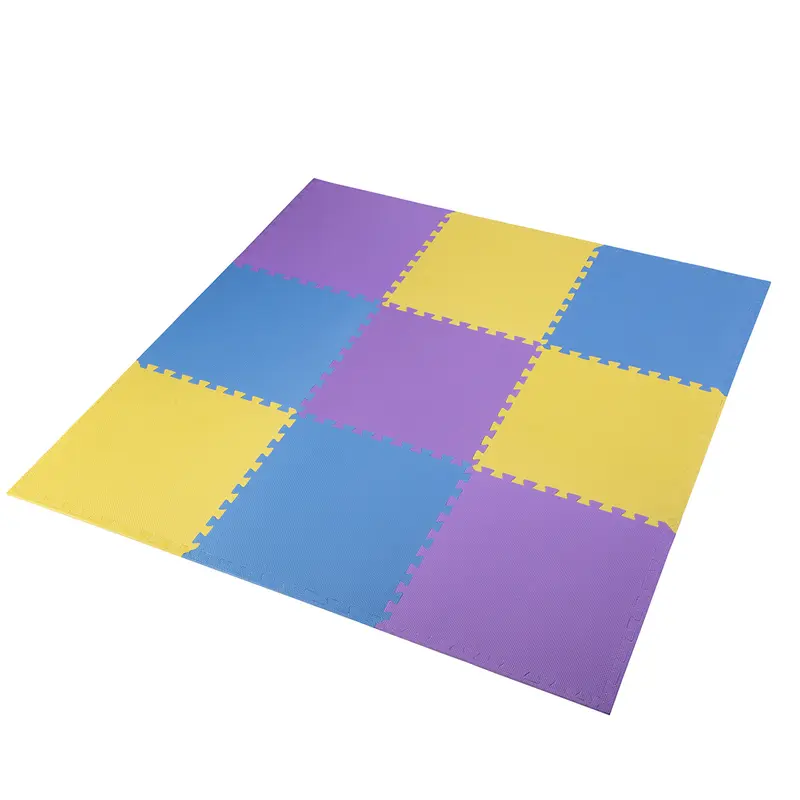 MP10 PUZZLE-MATTE UNTERLEGMATTE GELB-BLAU-VIOLETT 9 ELEMENTE 10MM