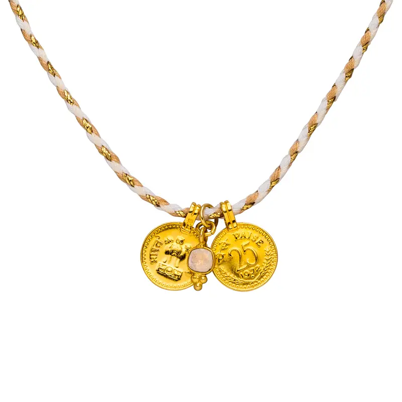 Münzkette Geldregen Schnur Gold