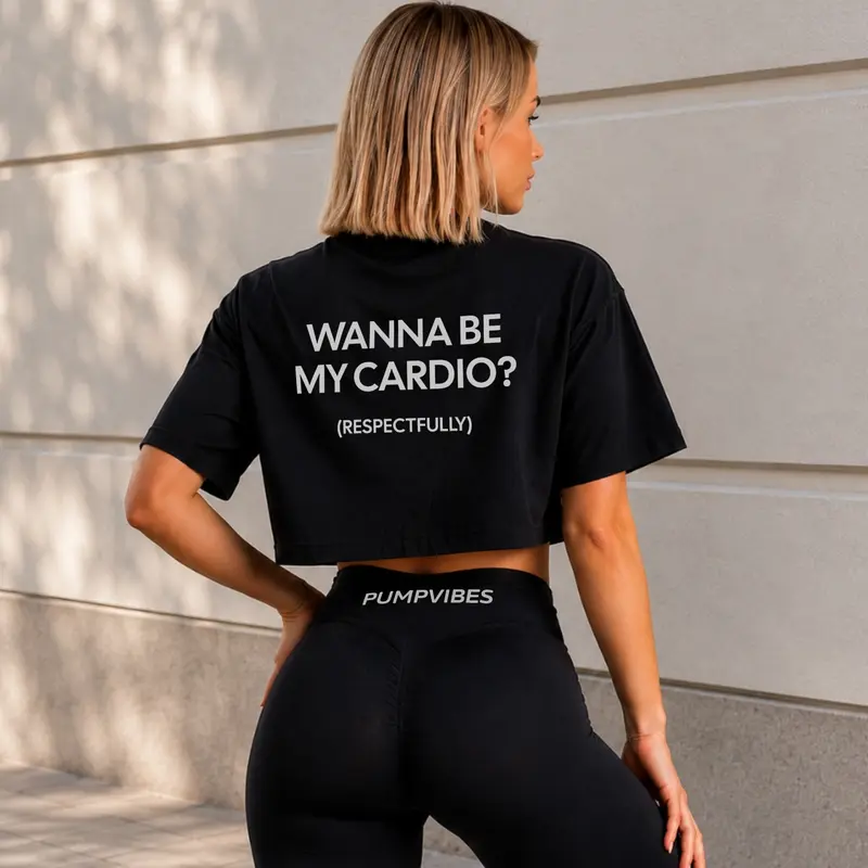 MY CARDIO OVERSIZE CROP TOP (BACKPRINT)
