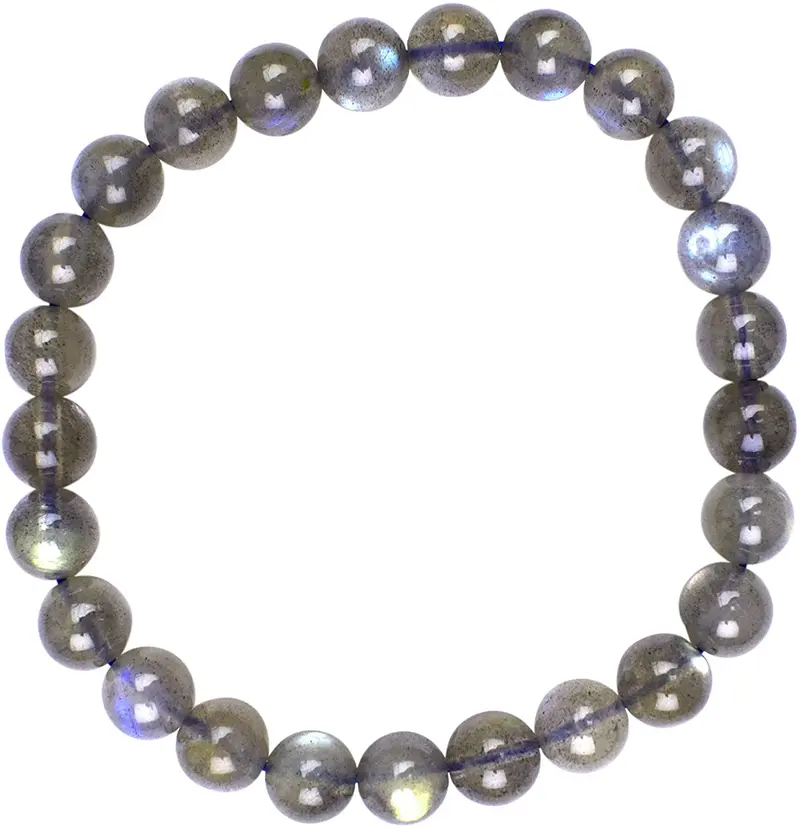 Mystischer Glanz - Labradorit Armband mit 7-8mm Kugeln