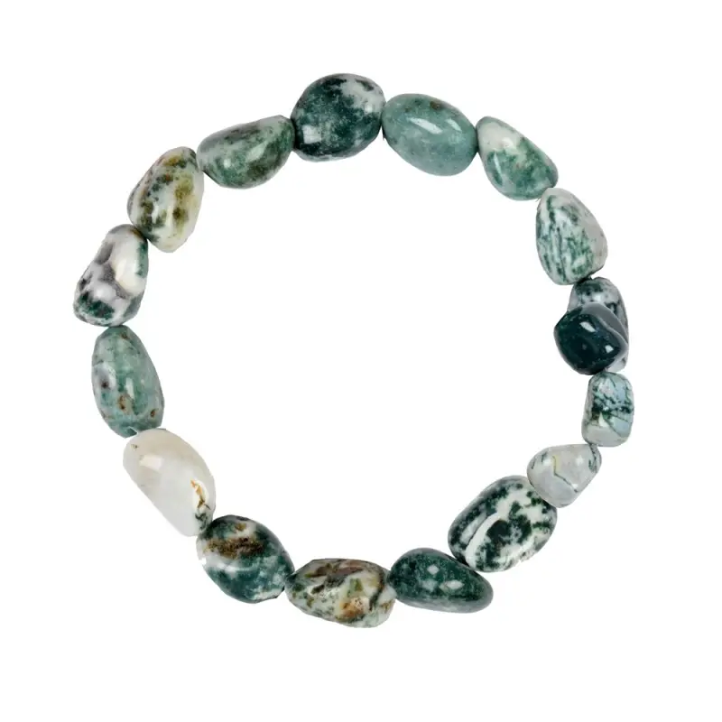 Naturverbundene Kraft - Baumachat Armband mit 15-20mm Nuggets