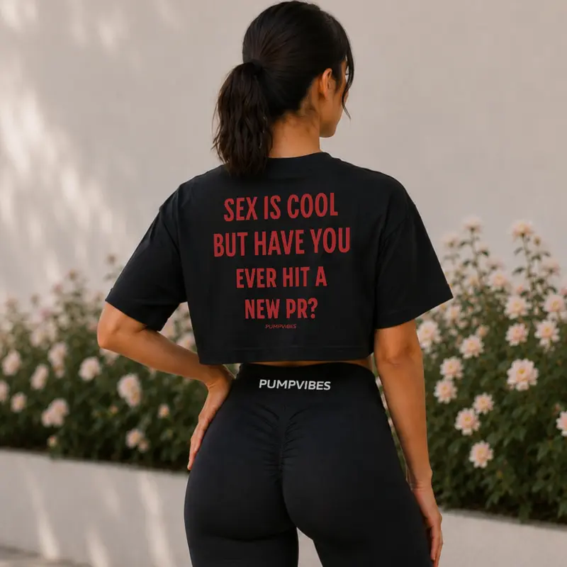 NEW PR OVERSIZE CROP TOP (BACKPRINT)