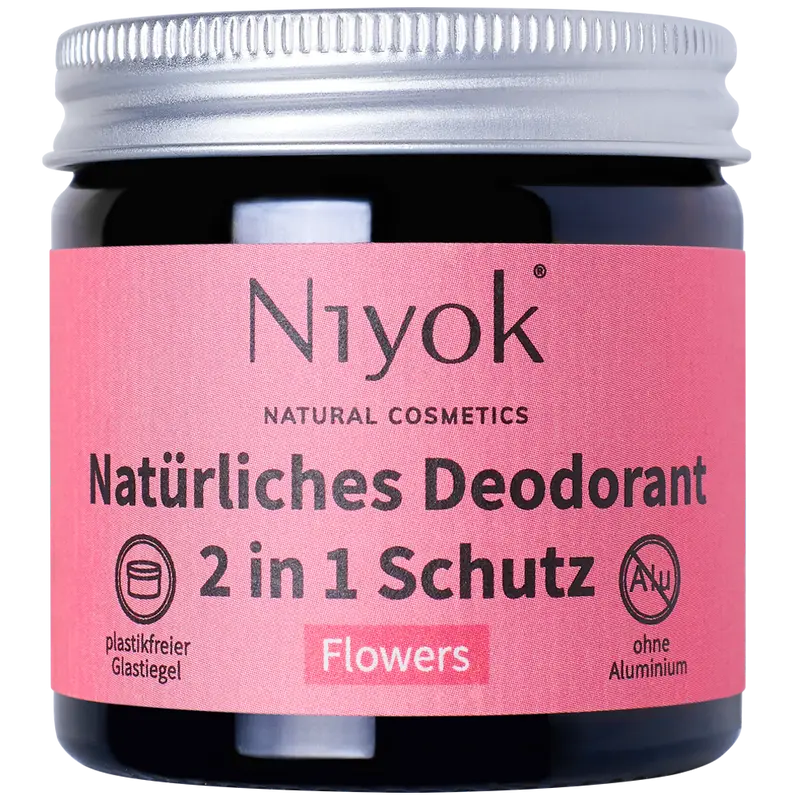 Niyok 2 in 1 anti-transpirante Deocreme - Flowers 40 ml
