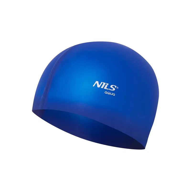 NQC EINFARBIG BL04 DUNKELBLAU BADEKAPPE SILIKON NILS AQUA