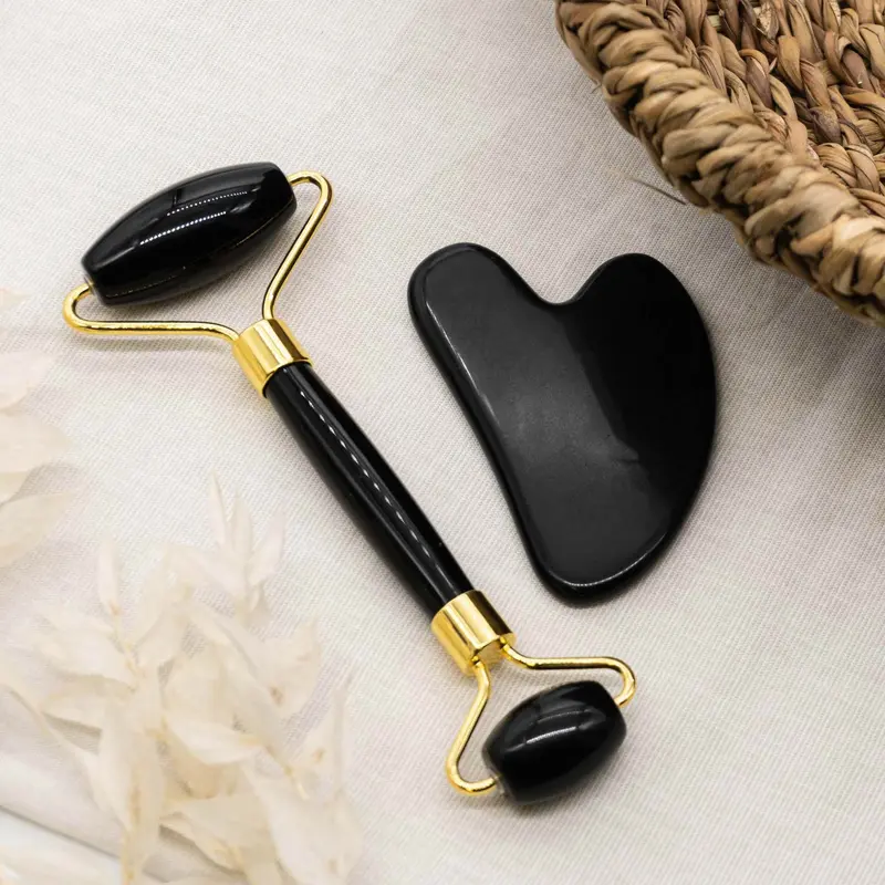 Obsidian Gesichtsmassage Set