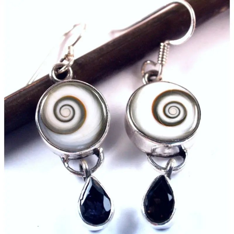 Ohrhänger Shiva Auge & Amethyst
