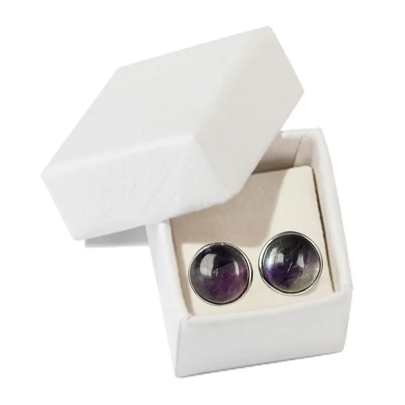 Ohrstecker Fluorit Cabochon 8mm