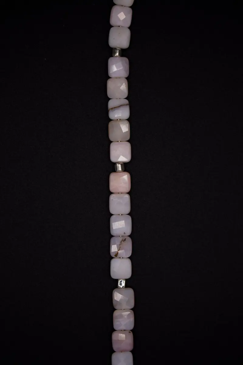 Ole Perlenarmband – Handgefertigte Eleganz | 14k Gold & 925 Silber | Rosa Opal-Perlen