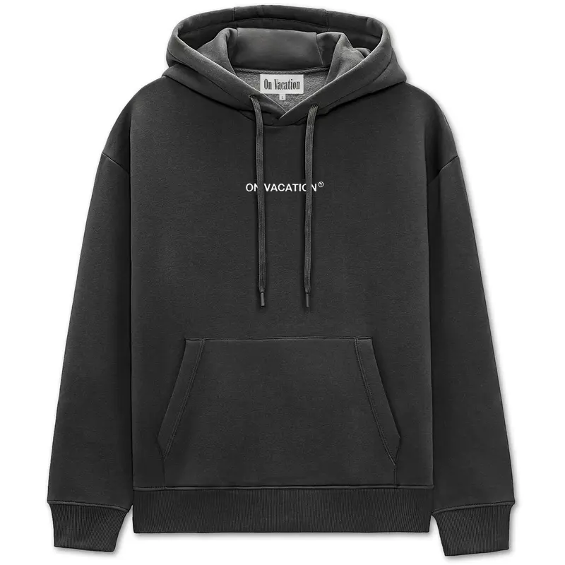 On Vacation Unisex Hoodie "Central Carrier" - Washed Black