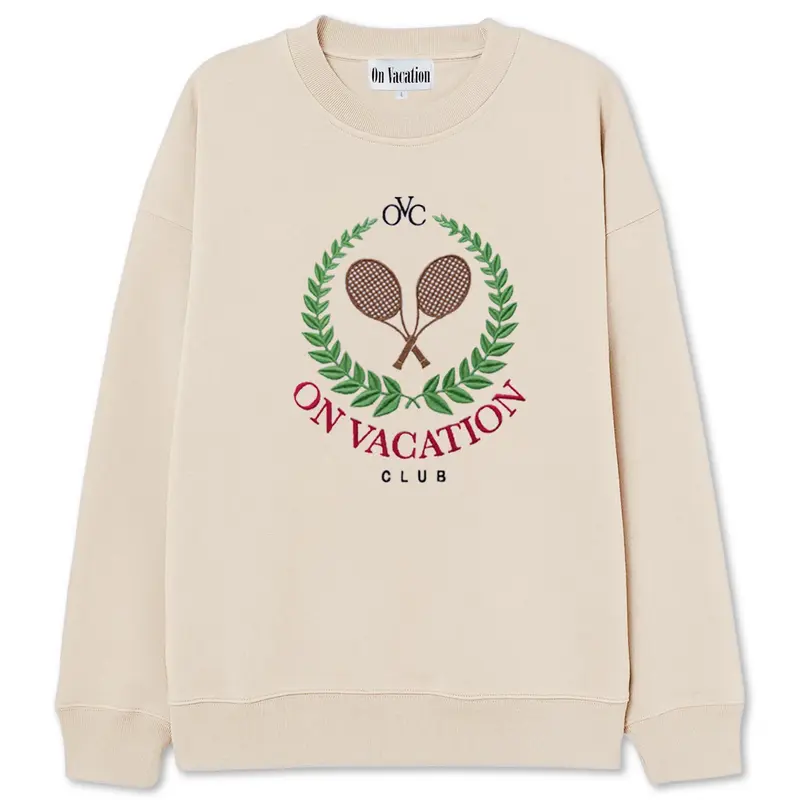 On Vacation Unisex Sweater "Tennis Emblem"