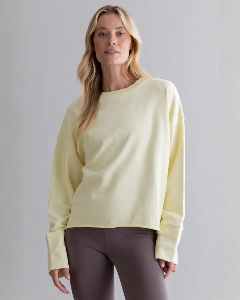 Open Edge Sweater - Yellow