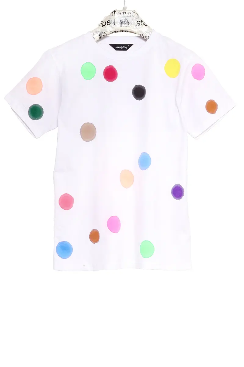 Painted Points T-shirt – Handgestempelte Punkte | Unisex | Nachhaltig