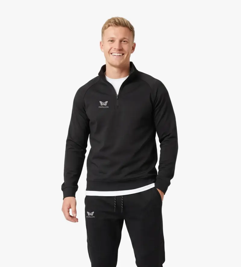 PAPILLON HALFZIP HERREN, SCHWARZ