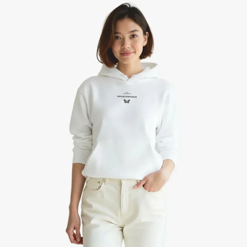 PAPILLON HEAVYWEIGHT HOODIE DAMEN, WEIß
