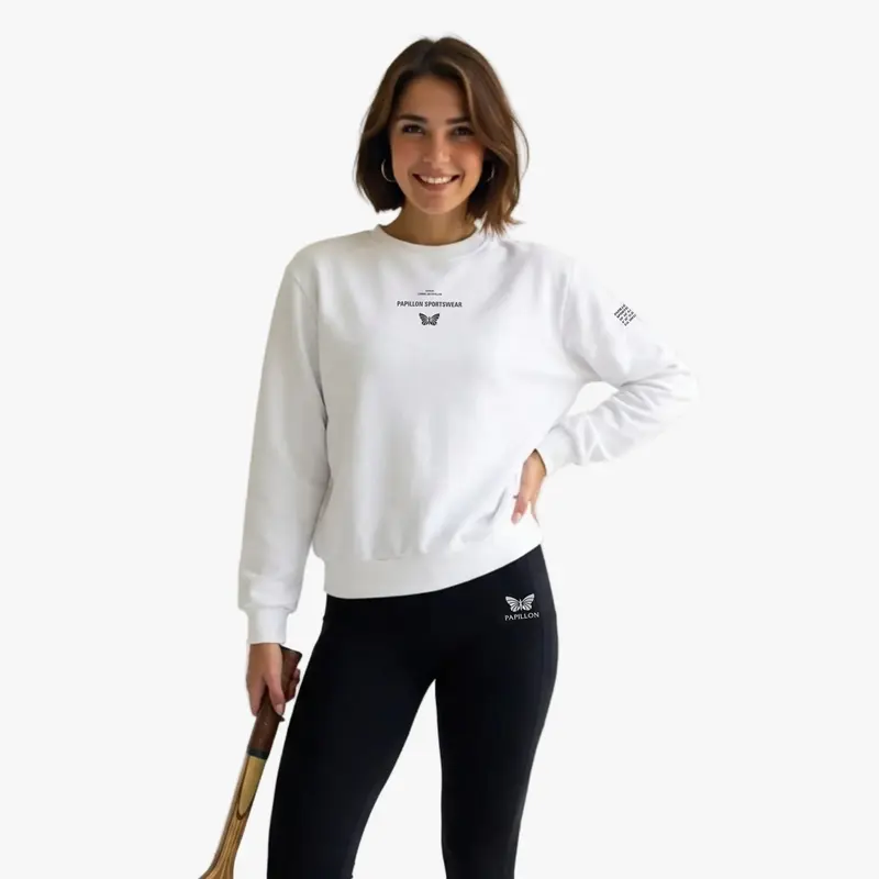 PAPILLON HEAVYWEIGHT SWEATER DAMEN, WEIß