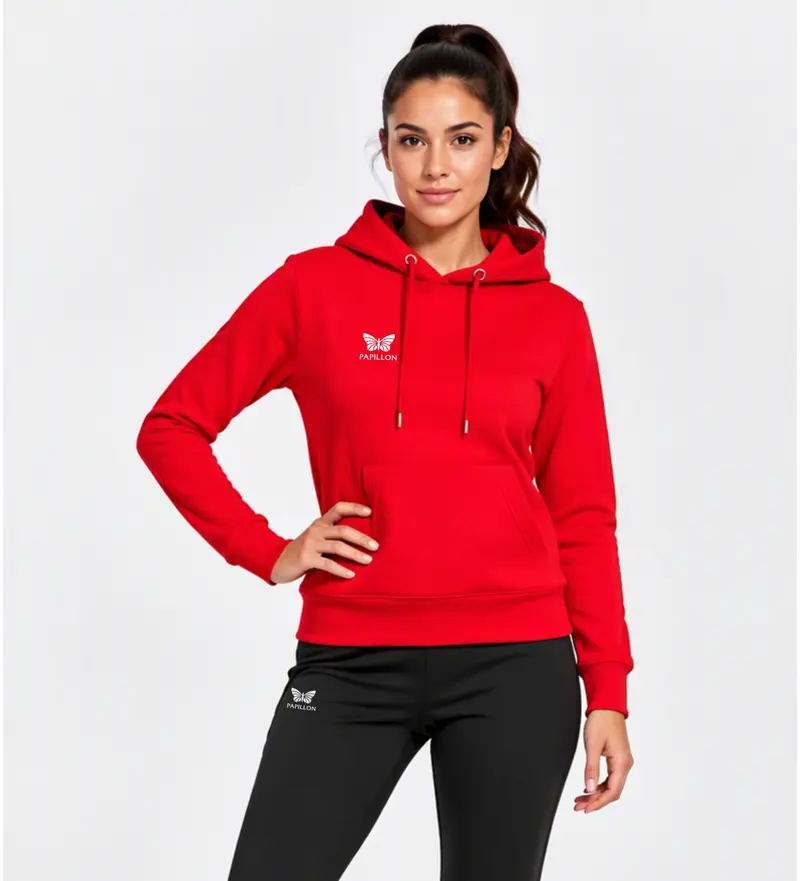 PAPILLON HOODIE DAMEN, ROT
