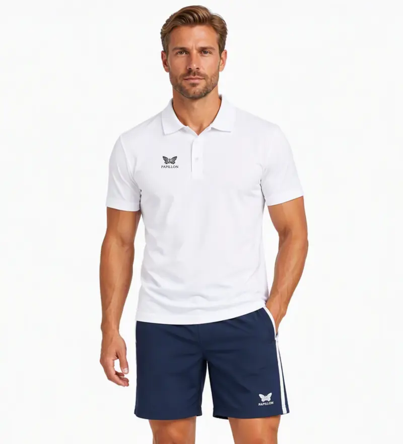 PAPILLON POLO HERREN, WEIß