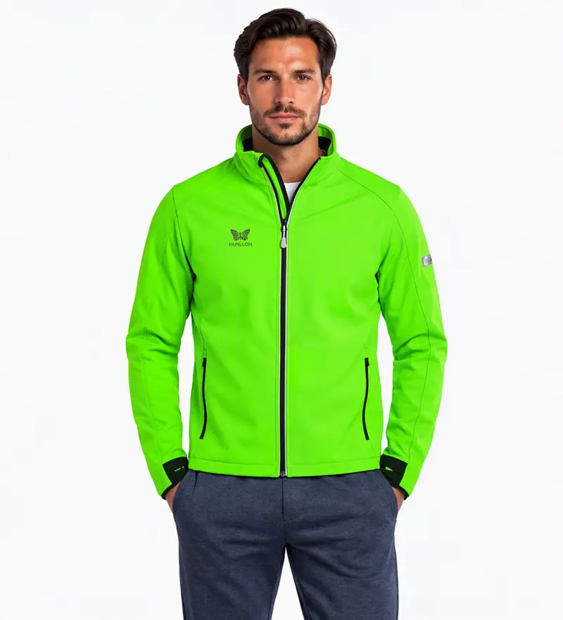 PAPILLON SOFTSHELL JACKE HERREN, NEON-GRÜN