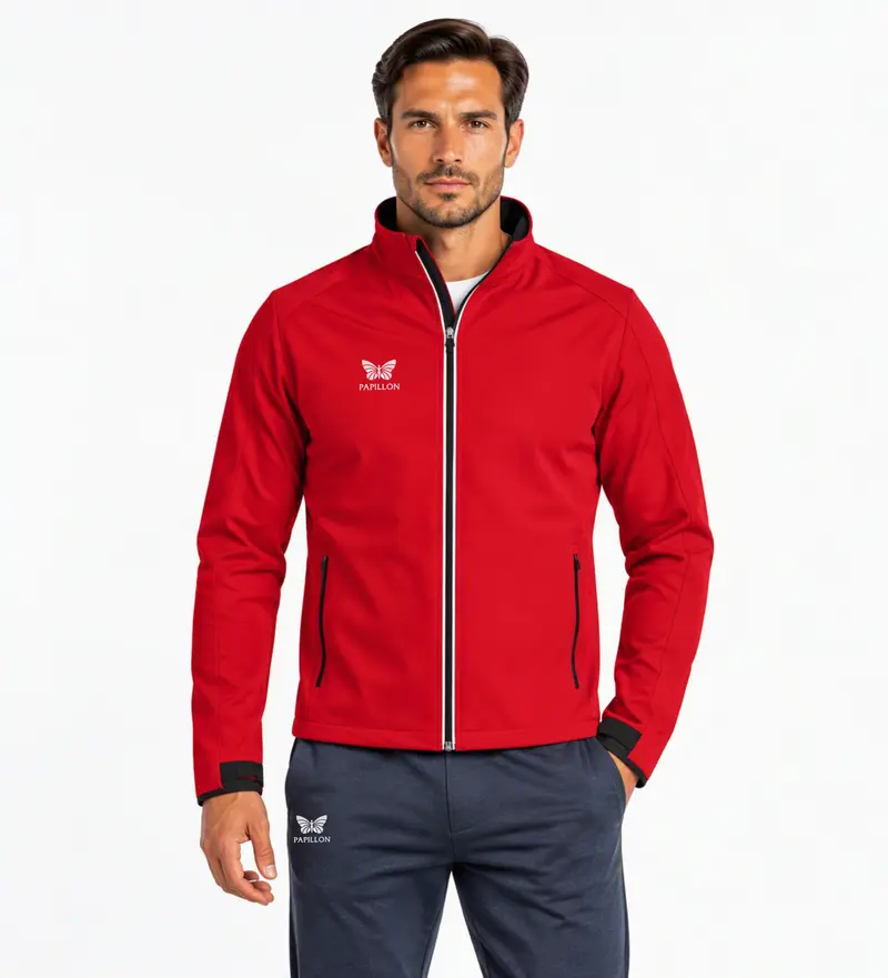 PAPILLON SOFTSHELL JACKE HERREN, ROT