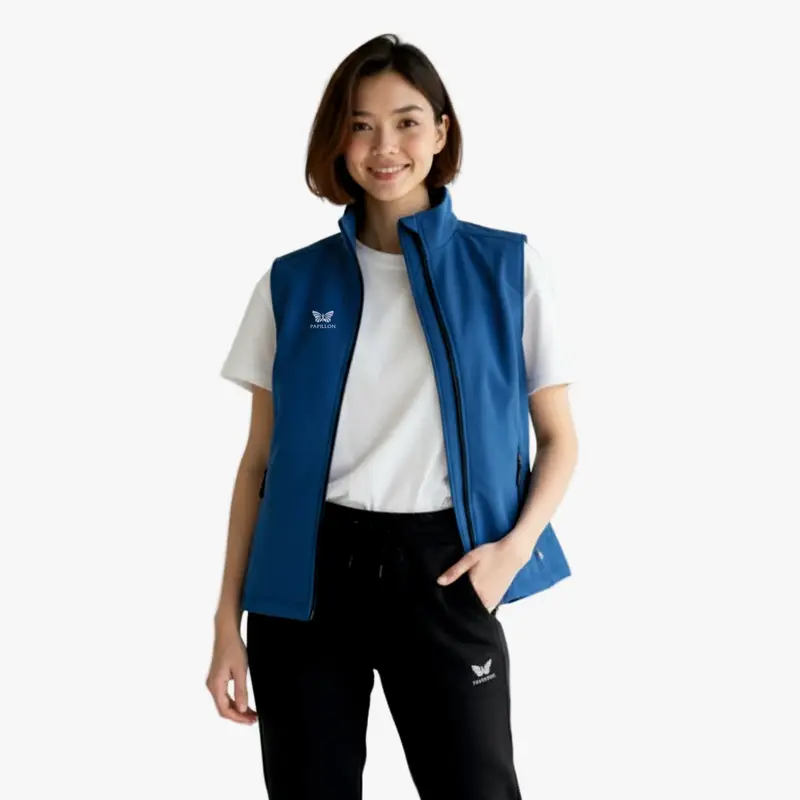 PAPILLON SOFTSHELL WESTE DAMEN 2.0, BLAU