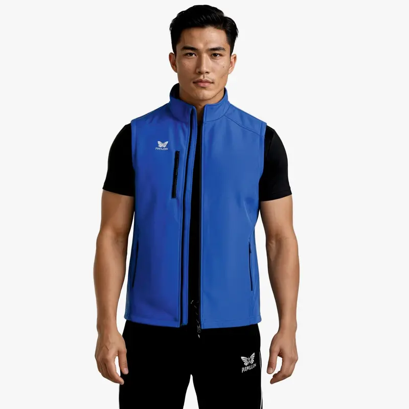 PAPILLON SOFTSHELL WESTE HERREN, BLAU