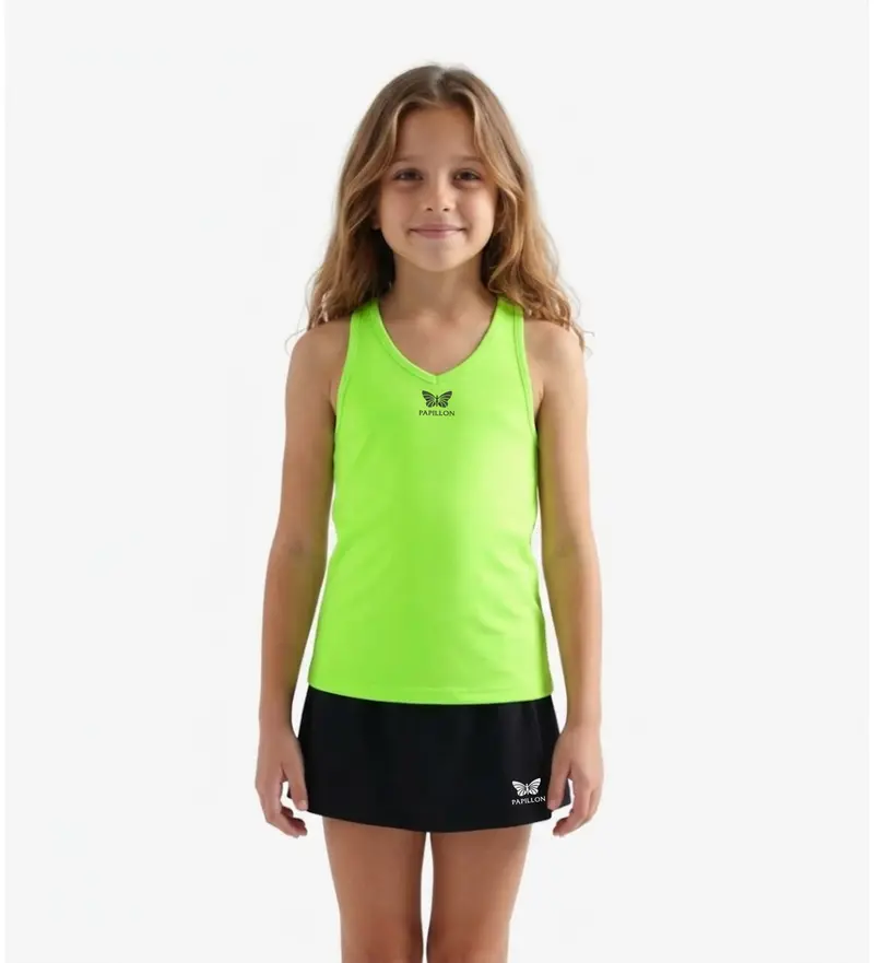PAPILLON TANKTOP V-AUSSCHNITT MÄDCHEN, NEON-GRÜN
