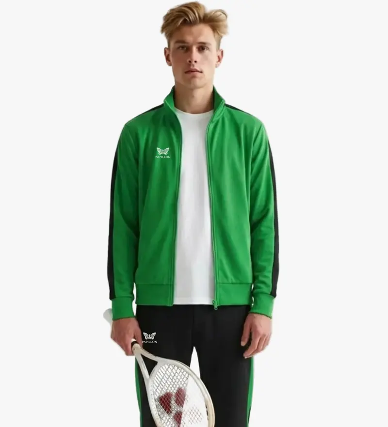 PAPILLON TRAININGSJACKE HERREN, GRÜN-SCHWARZ