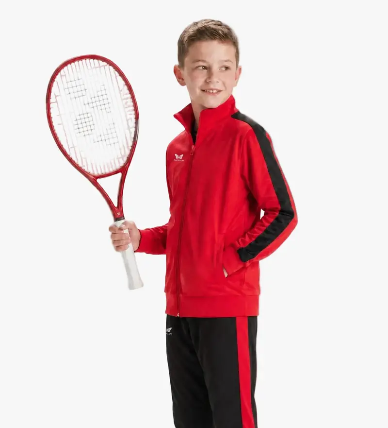 PAPILLON TRAININGSJACKE KNABEN, ROT-SCHWARZ
