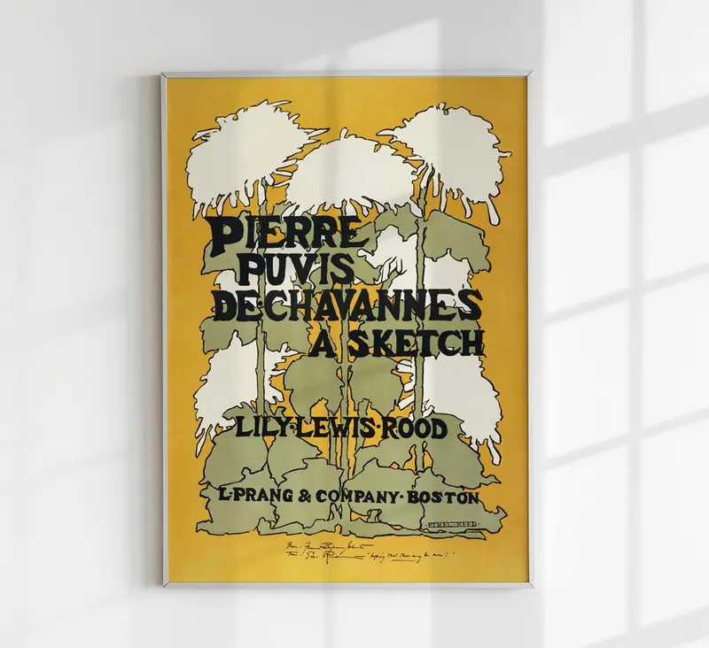Pierre Puvis de Chavannes Poster – Vintage Kunstdruck von Ethel Reed