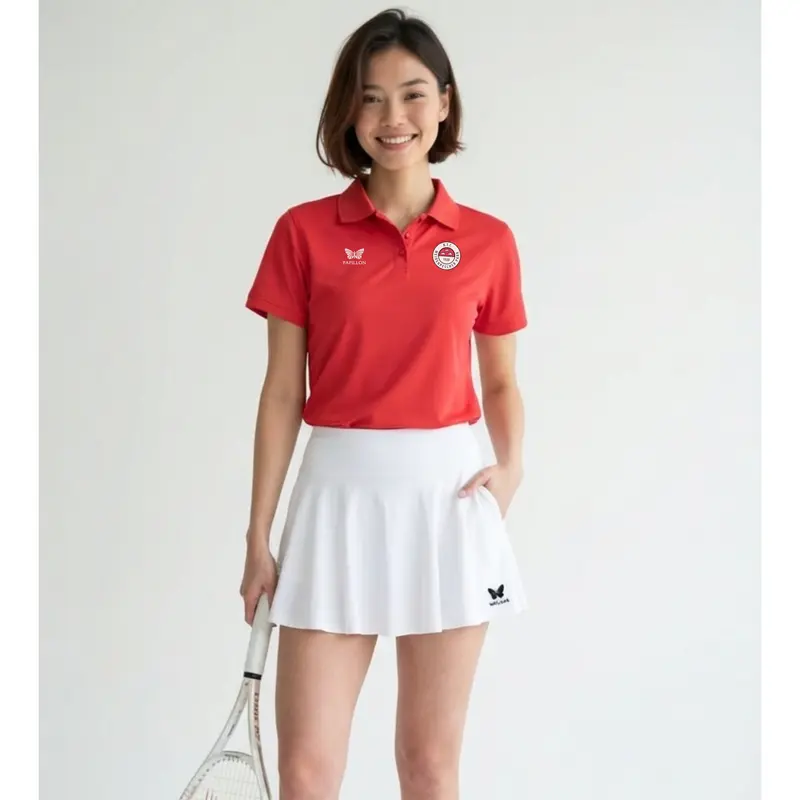 POLO DAMEN, ROT
