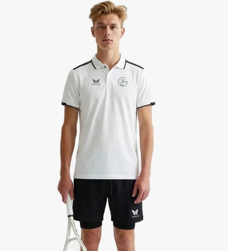 POLO HERREN, WEIß-SCHWARZ
