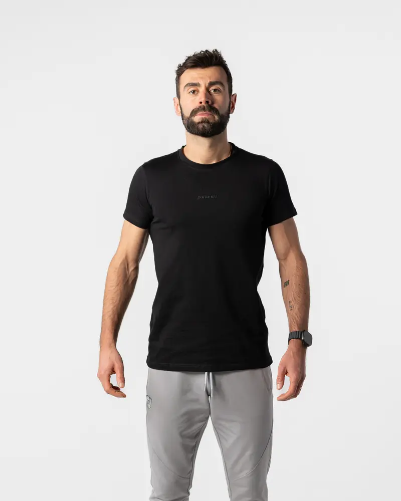 portance PimaCotton Tee Straight black – Pima-Baumwolle mit Anti-Geruch & UV-Schutz
