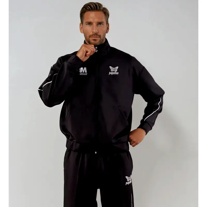 PREMIUM TRACKSUIT JACKE HERREN SCHWARZ