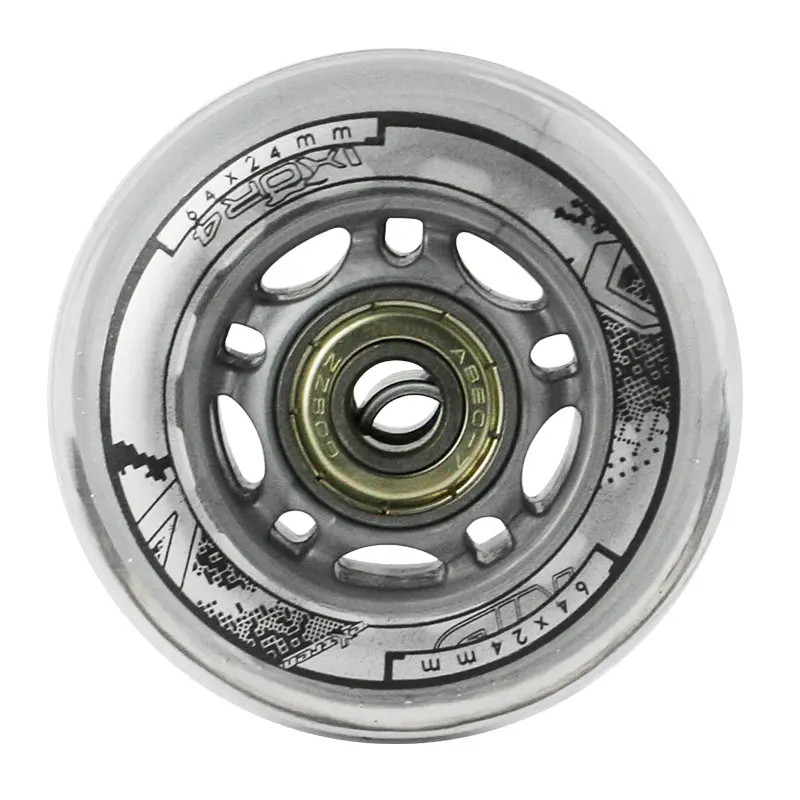 PU 64x24 82A TRANSPARENT (4 Stk.) + ABEC-7 (8 Stk.) SET NILS EXTREME