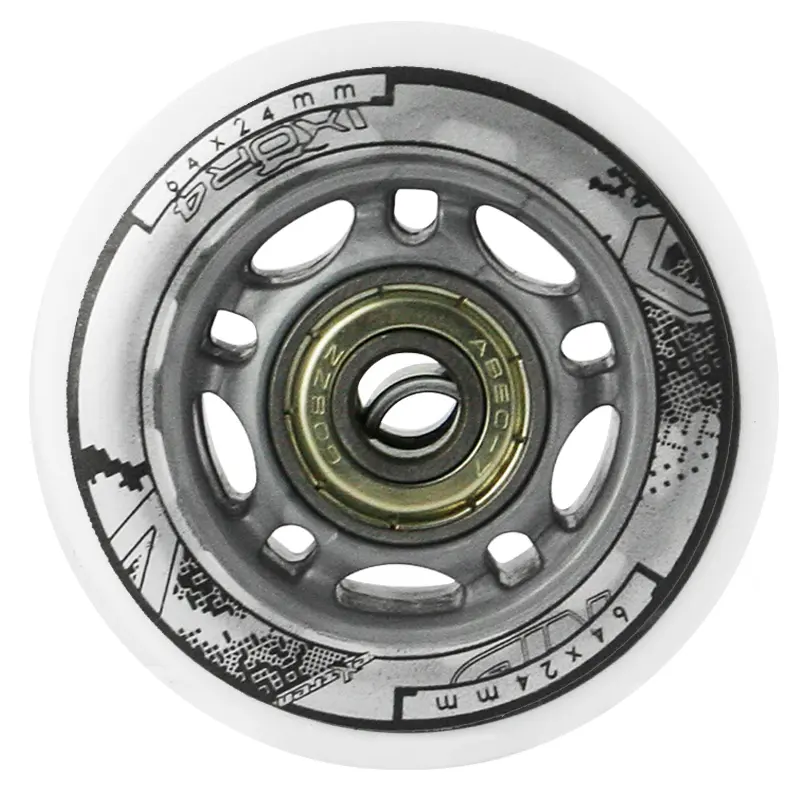 PU 64x24 82A WEIß (4 Stk.) + ABEC-7 (8 Stk.) SET NILS EXTREME