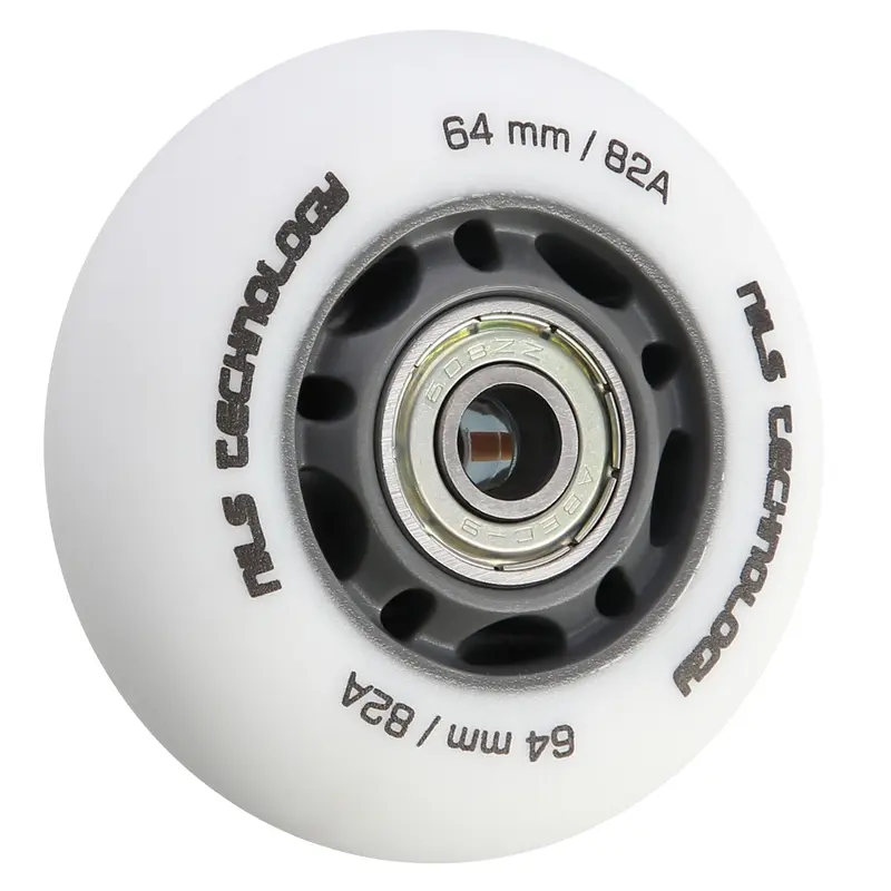 PU 64x24 82A WEIß MATT (4 St.) + ABEC-9 (8 St.) SET NILS EXTREME