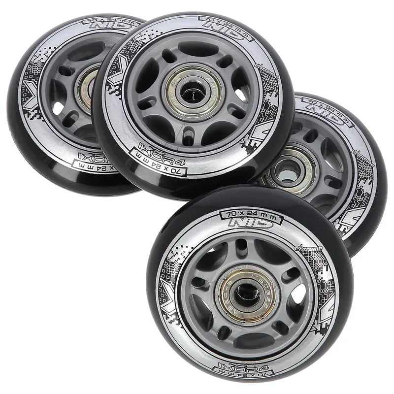 PU 70x24 82 A SCHWARZ (4 St.) + ABEC-9 (8 St.) SET NILS EXTREME