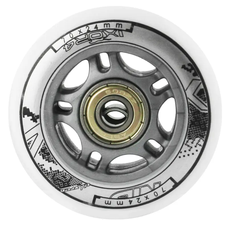 PU 70x24 WEIß 82A (4 STK.) + ABEC-7 (8 STK.) SET NILS EXTREME
