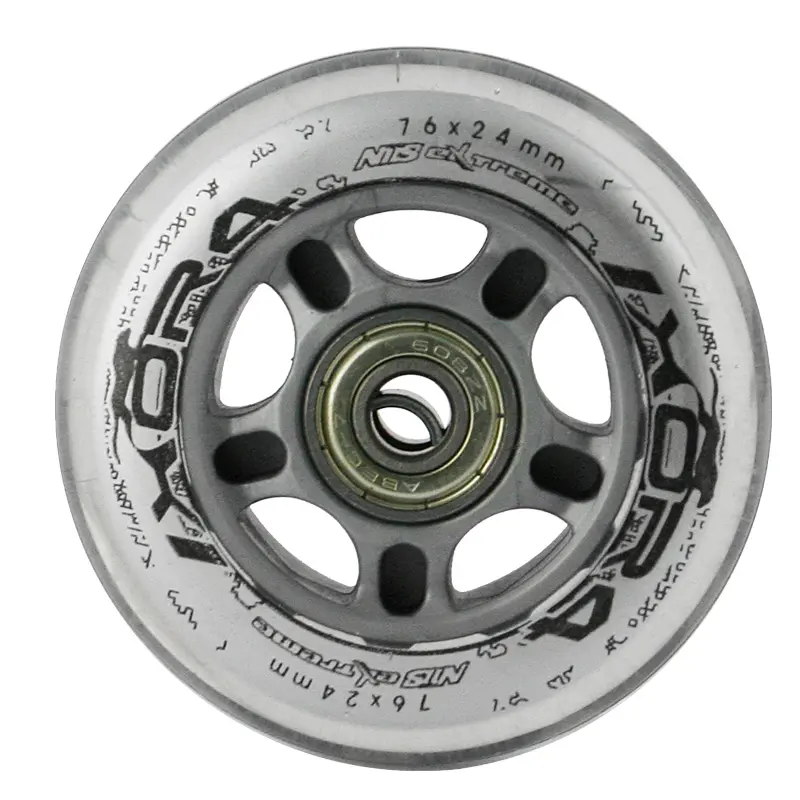PU 76x24 82A TRANSPARENT (4 Stk.) + ABEC-7 (8 Stk.) SET NILS EXTREME