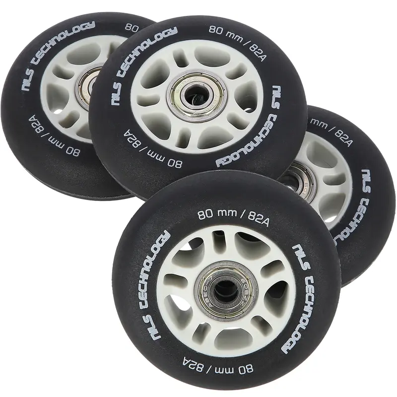 PU 80x24 82A SCHWARZ MATT (4 STK.) + ABEC-9 (8 STK.) SET NILS EXTREME