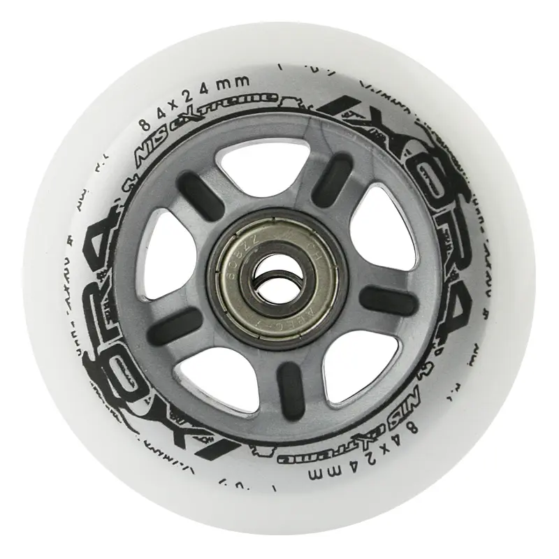 PU 84x24 82A SCHWARZ (4 Stk.) + ABEC-9 CHROME (8 Stk.) SET NILS EXTREME
