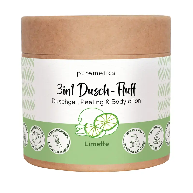 puremetics 3in1 Dusch-Fluff "Limette" 250 g
