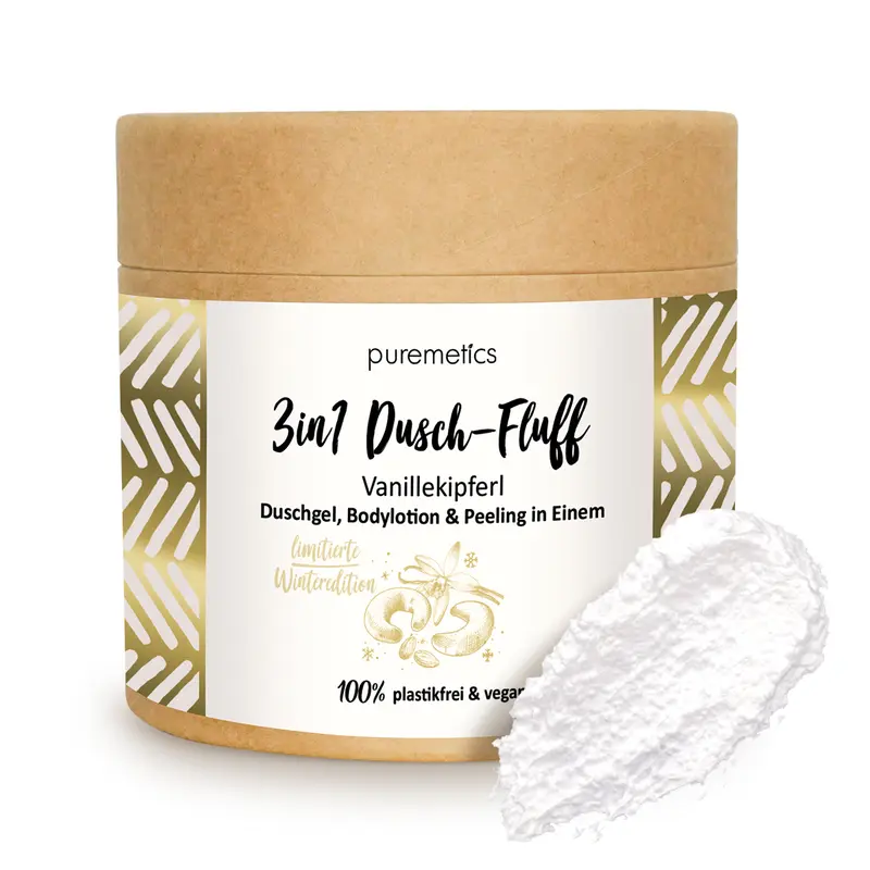 puremetics 3in1 Dusch-Fluff "Vanillekipferl" 250 g