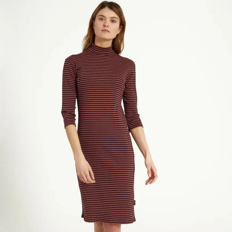 recolution Damen Kleid "DANDELION" - Dark Navy - Roasted Orange