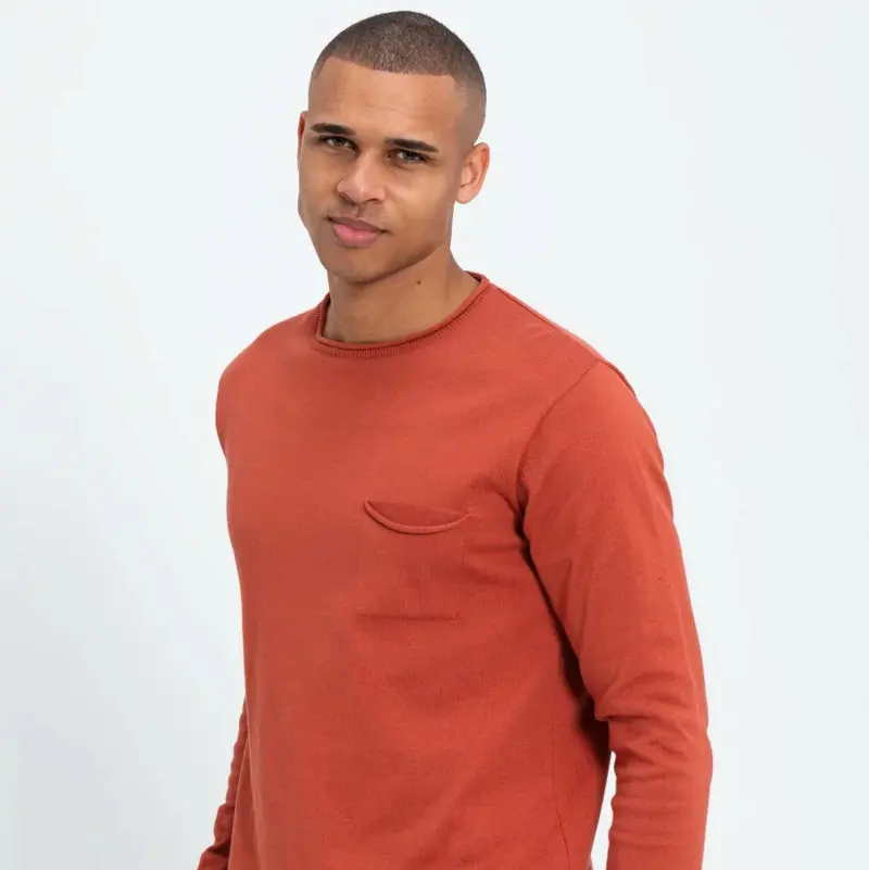 recolution Herren Crew Neck "LAVENDER" - Summer Orange