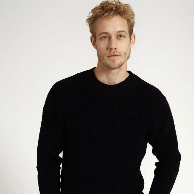 recolution Herren Crewneck "SAFFRON" - Black