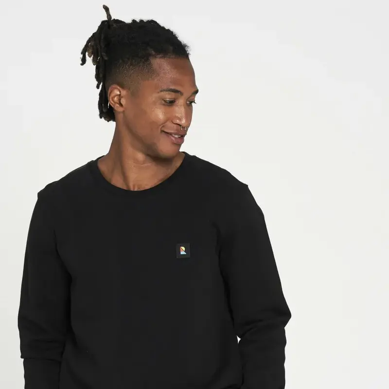 recolution Herren Sweatshirt "RECO BADGE" - Black
