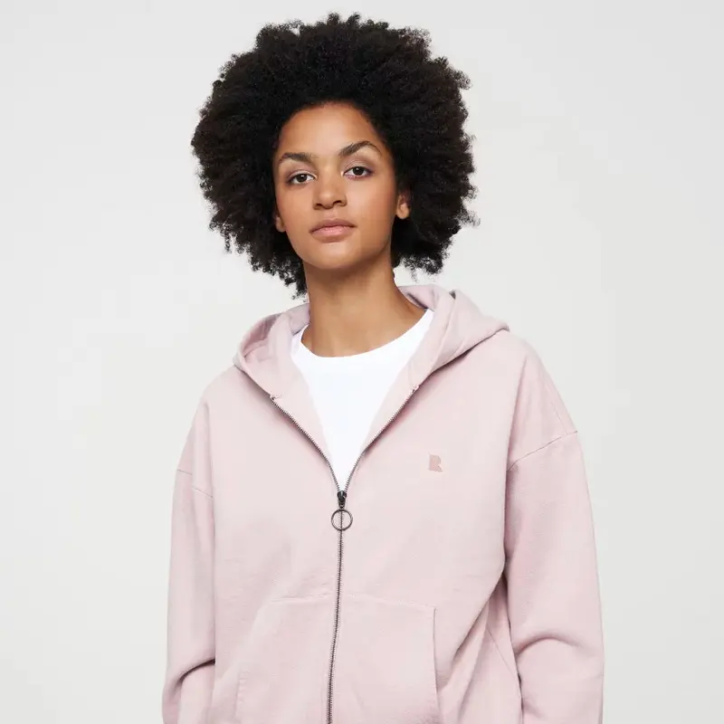 recolution Zipper Hoodie "HONESTY" - Nude Rose
