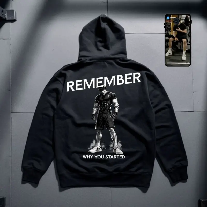 REMEMBER PREMIUM HOODIE (BACKPRINT) PERSONALISIERT