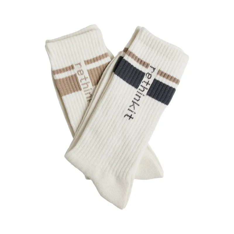 rethinkit Rethinkit Striped Crew Sock 2 Pack